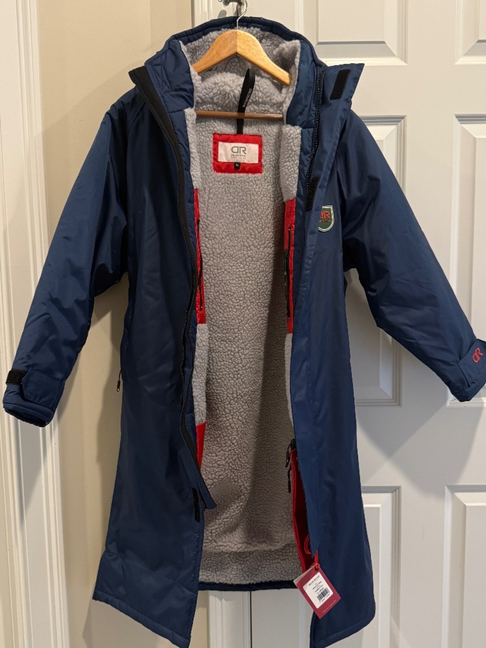 Delta Roam Beaufort Robe Coat – Admiral Navy XS Waterproof Fleece Lined- NWT